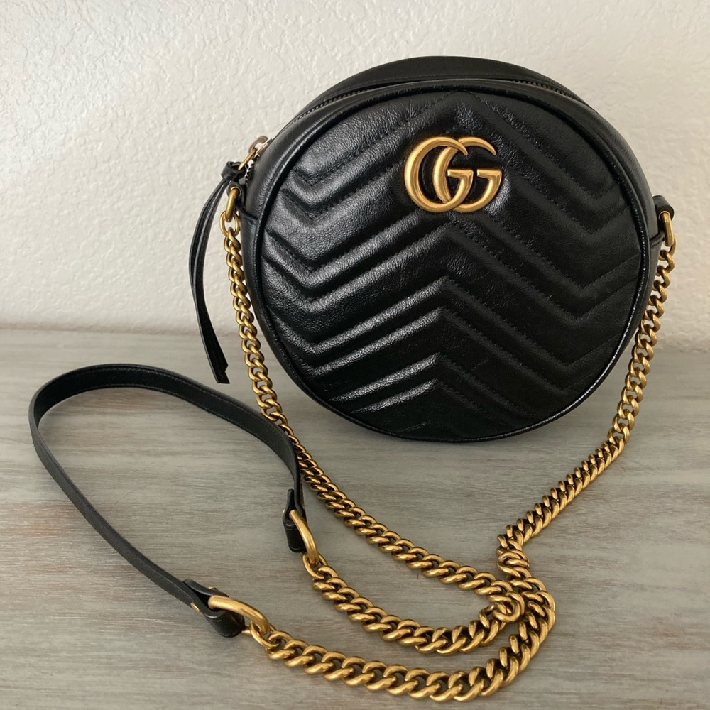 Authentic Gucci Marmont Round Shoulder Bag